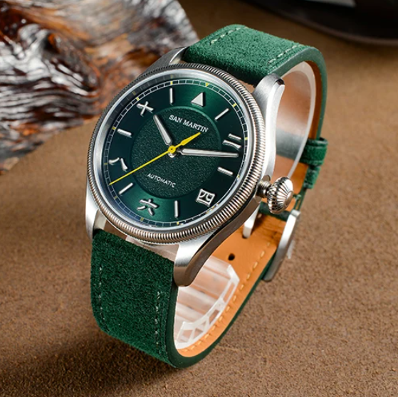 San Martin Men Automatic Watch - огляд і ціна Leather Strap Quick Release