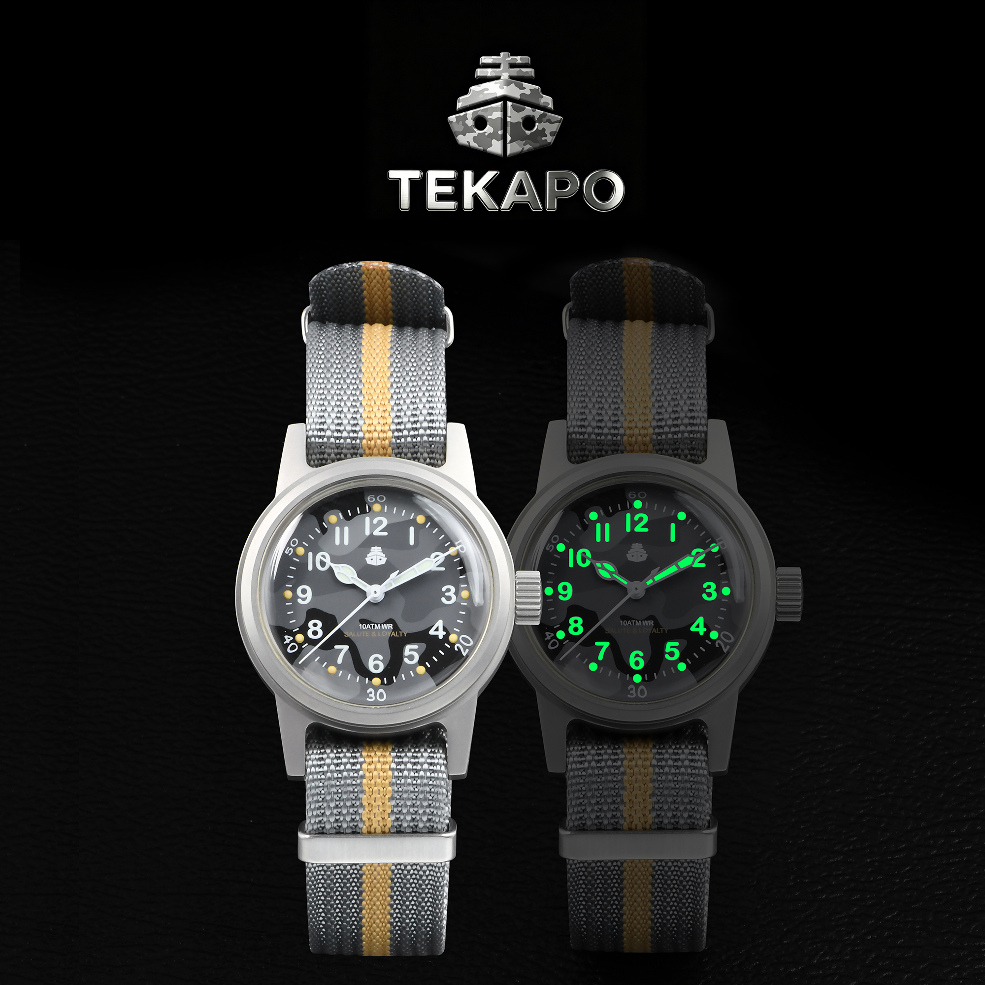 TEKAPO Replica World War II Re - огляд і ціна Canvas Strap Watch