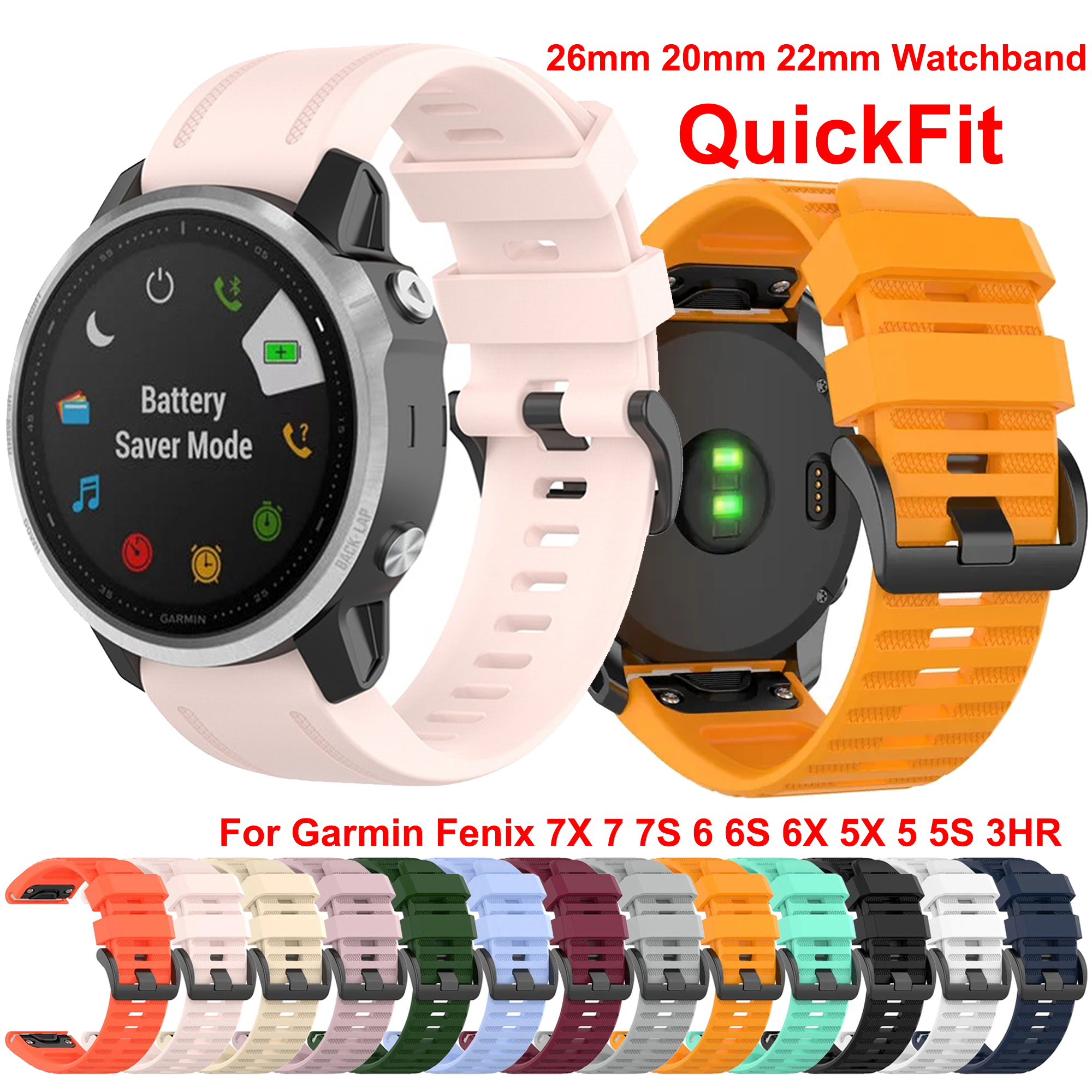 Watch Bands For Garmin Fenix 8 - огляд і ціна Silicone Watch Band 22Mm