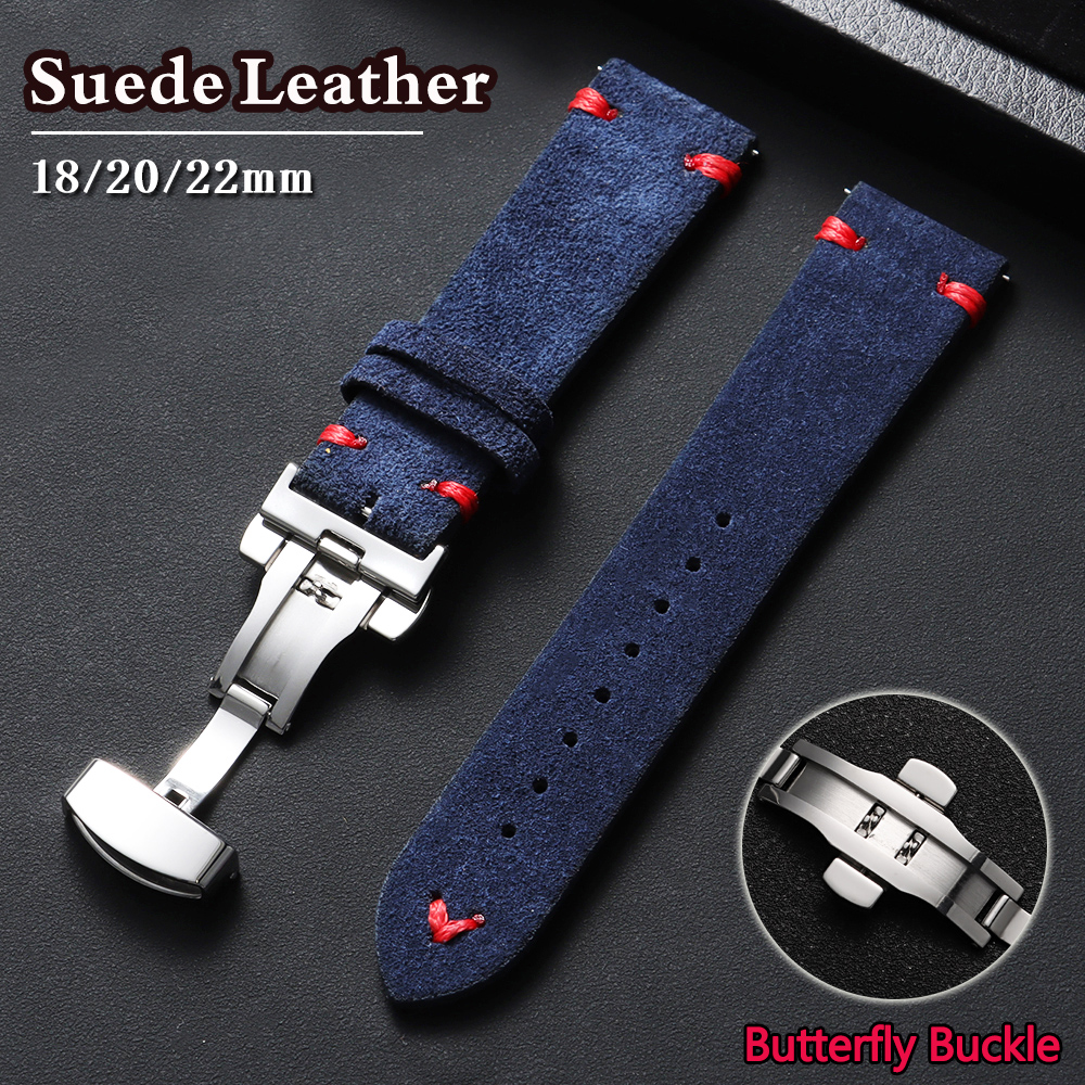 Suede Leather Watch Strap 18mm - огляд і ціна Suede Strap Watch