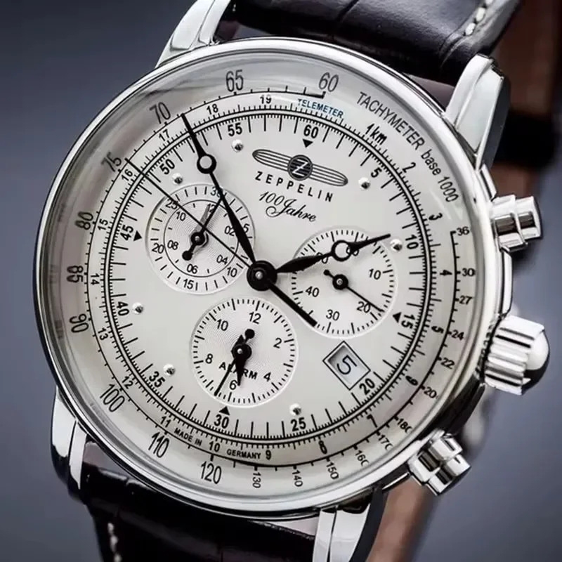Zeppelin Airship Automatic Dat - огляд і ціна Leather Watch Band Men