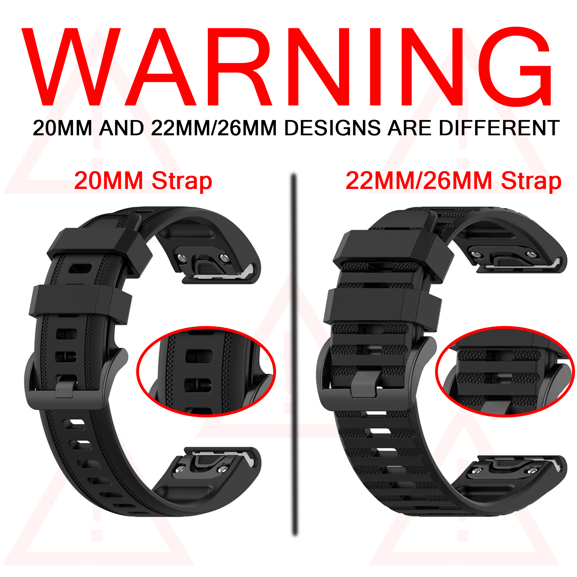 QuickFit 26mm 20mm 22mm Watchb - огляд і ціна Silicone Watch Band 22Mm