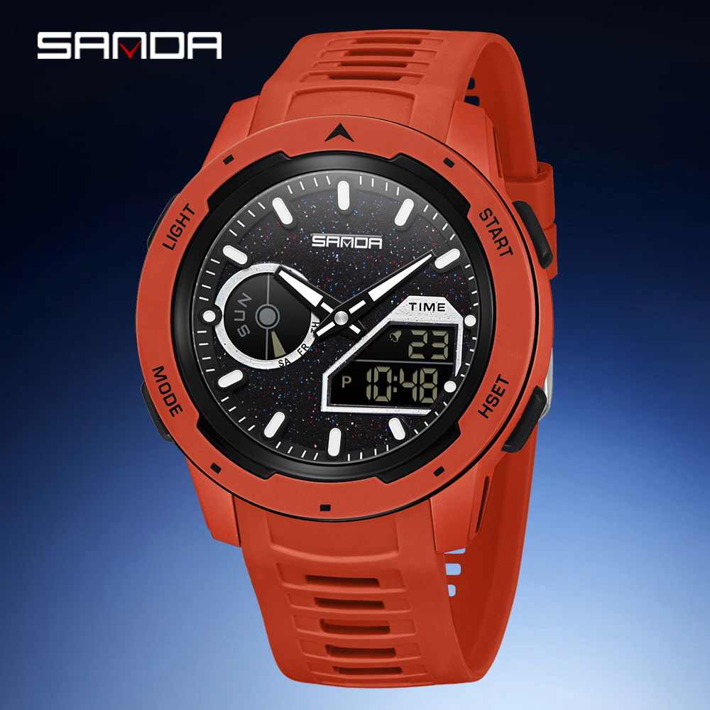SANDA new men's fluorescent wa - огляд і ціна Rubber Strap Diver