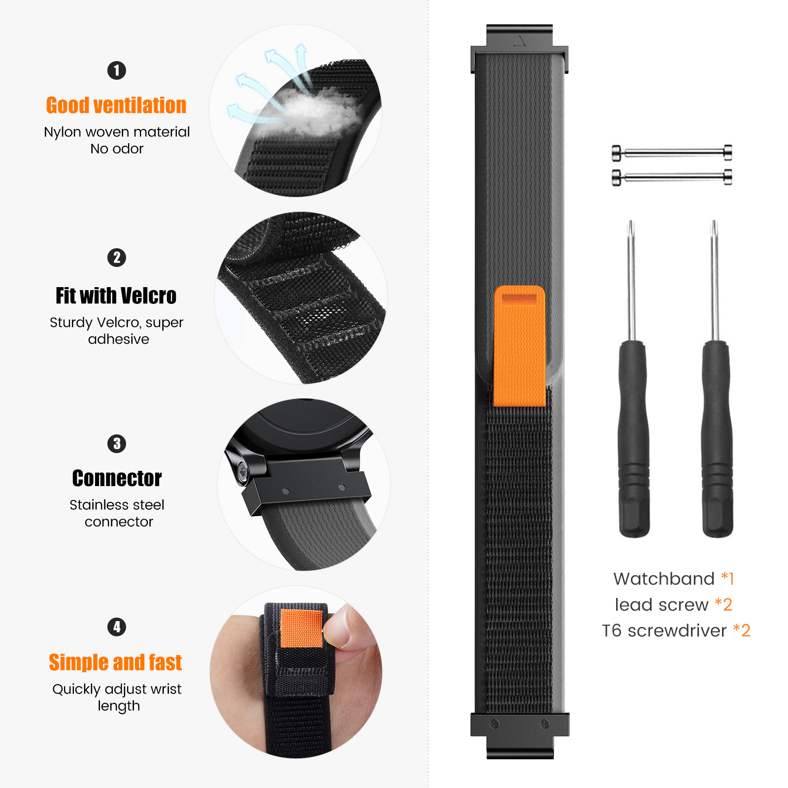 New Sports Nylon Loop Strap Fo - огляд і ціна Sport Loop Velcro