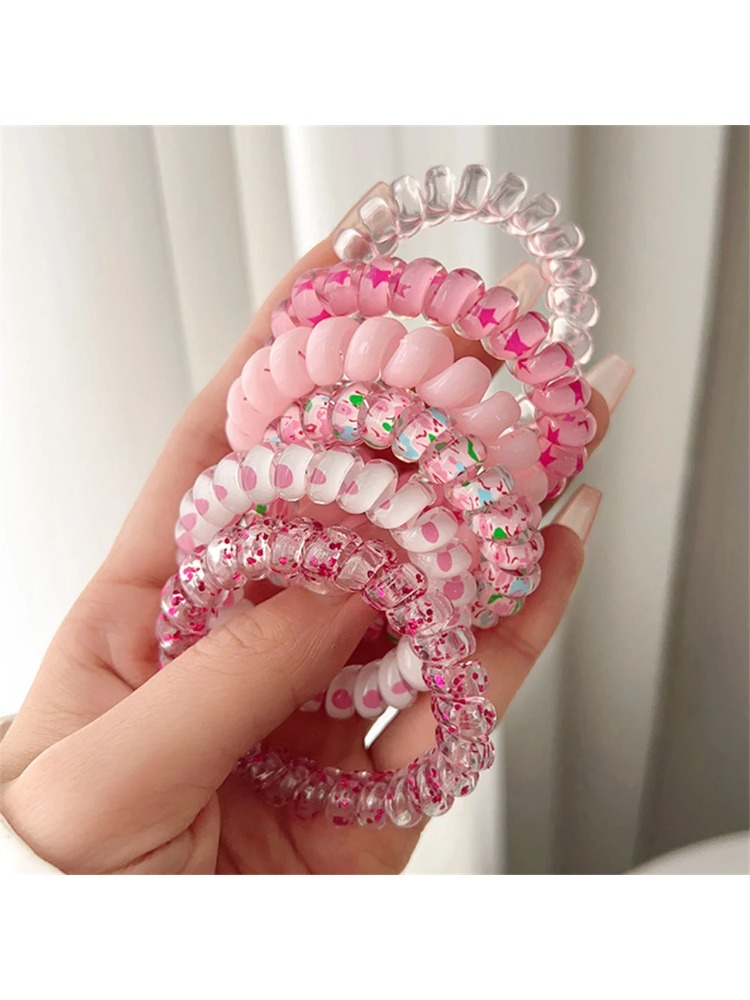 6pcs Sweet Cute Colorful Spira - огляд і ціна Silicone Band Women