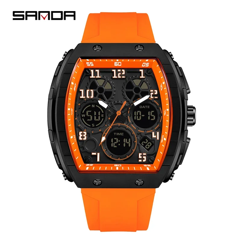 SANDA 6157 New Fashion Men's E - огляд і ціна Rubber Strap Diver