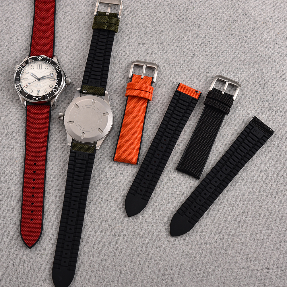 New Design Sailcloth Rubber St - огляд і ціна Canvas Strap Watch