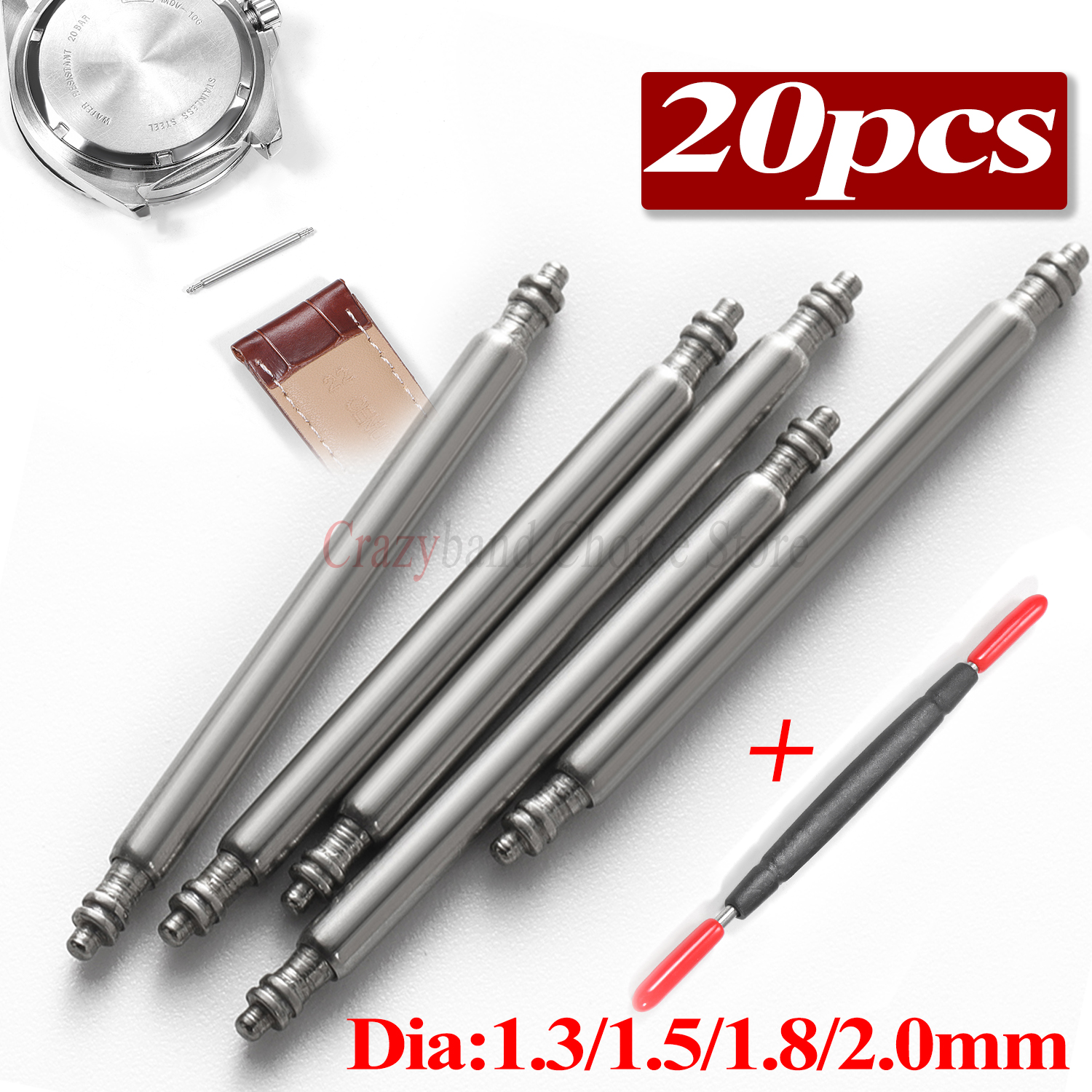 20pcs Metals Watch Band Pins 1 - огляд і ціна Spring Bar Tool Set