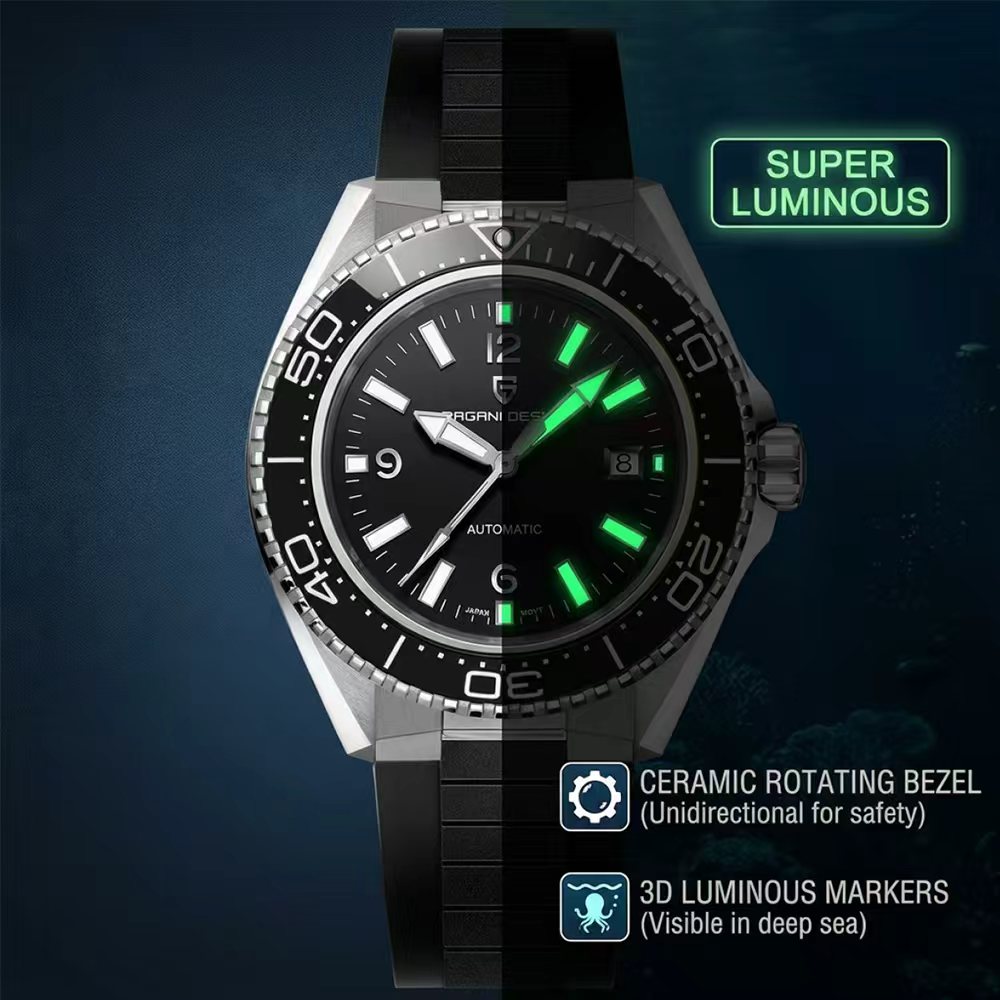 Pagani Design Luxury Men's Aut - огляд і ціна Rubber Strap Diver