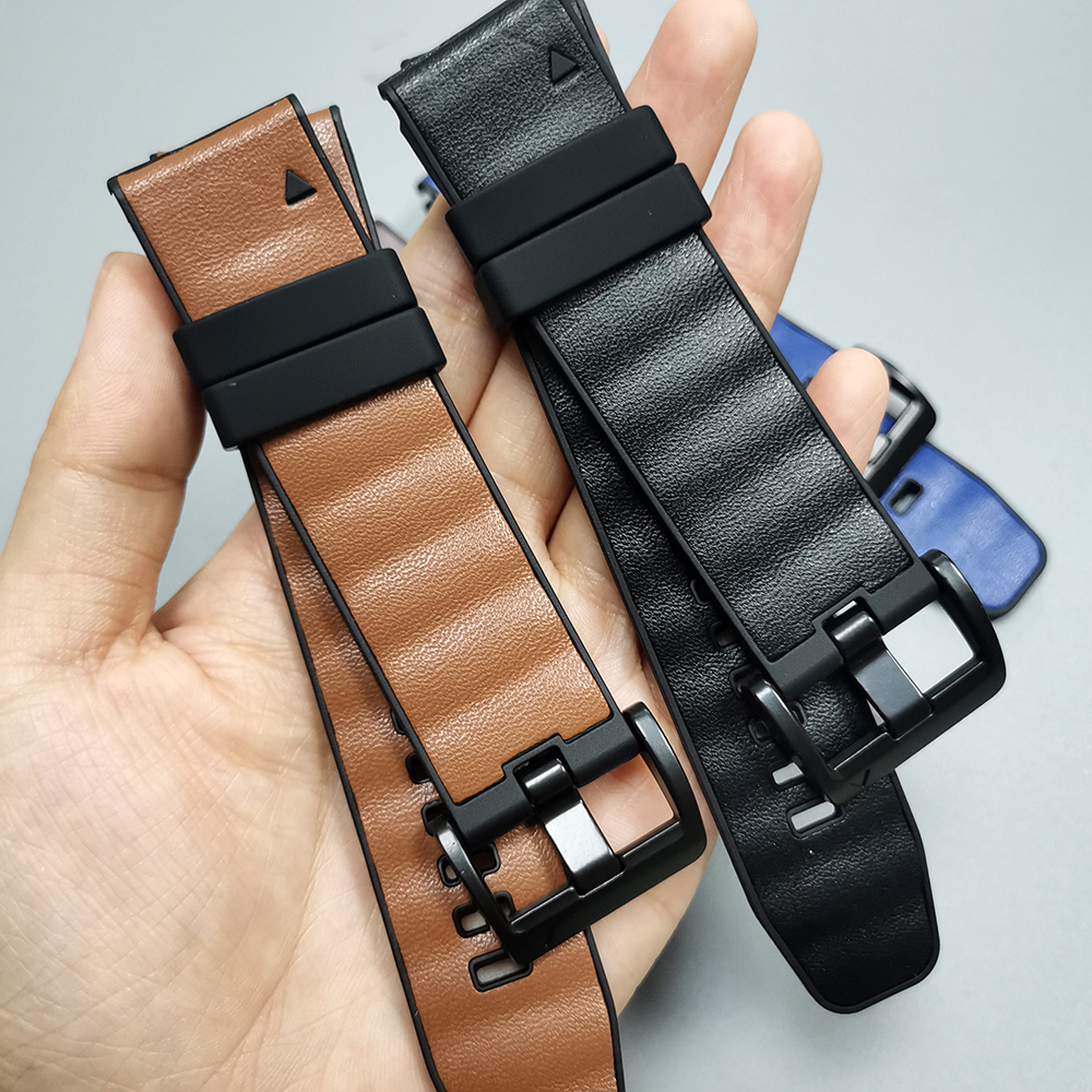 Quick Fit 22mm 26mm Leather+Si - огляд і ціна Leather Strap Quick Release
