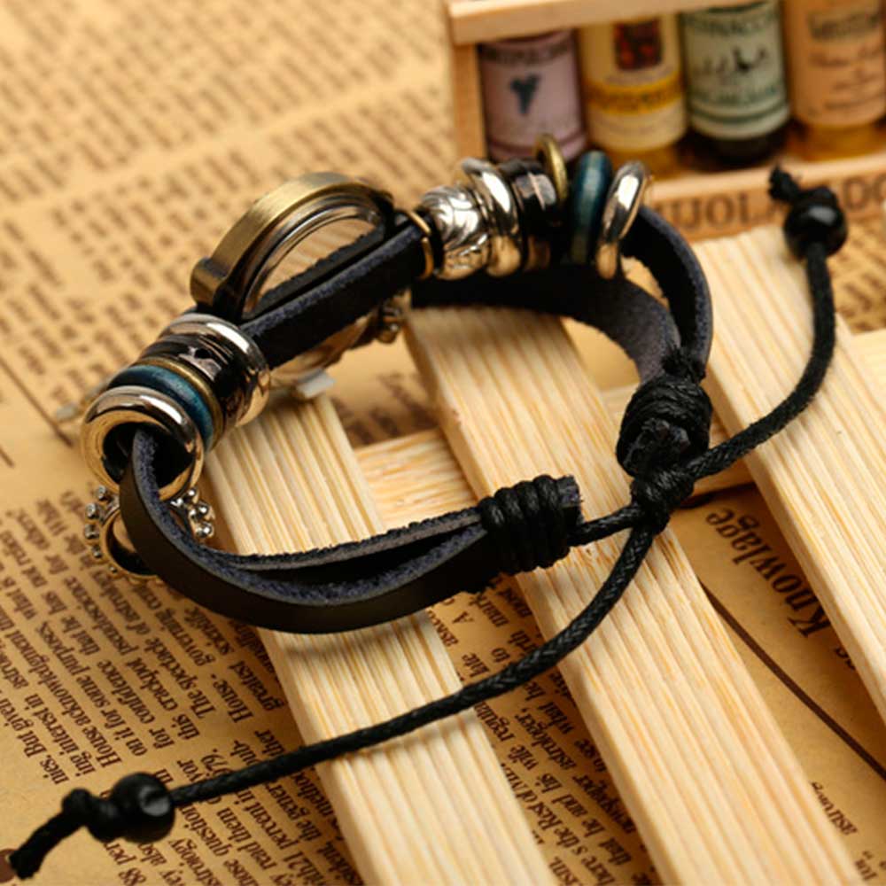 Handmade Butterfly Beads Brace - огляд і ціна Leather Watch Band Men