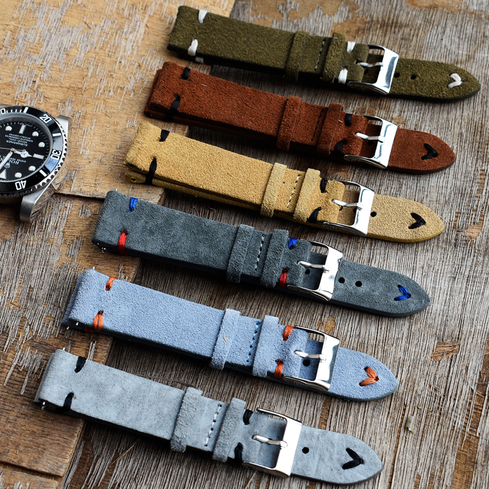 High Quality Vintage Suede Lea - огляд і ціна Suede Strap Watch