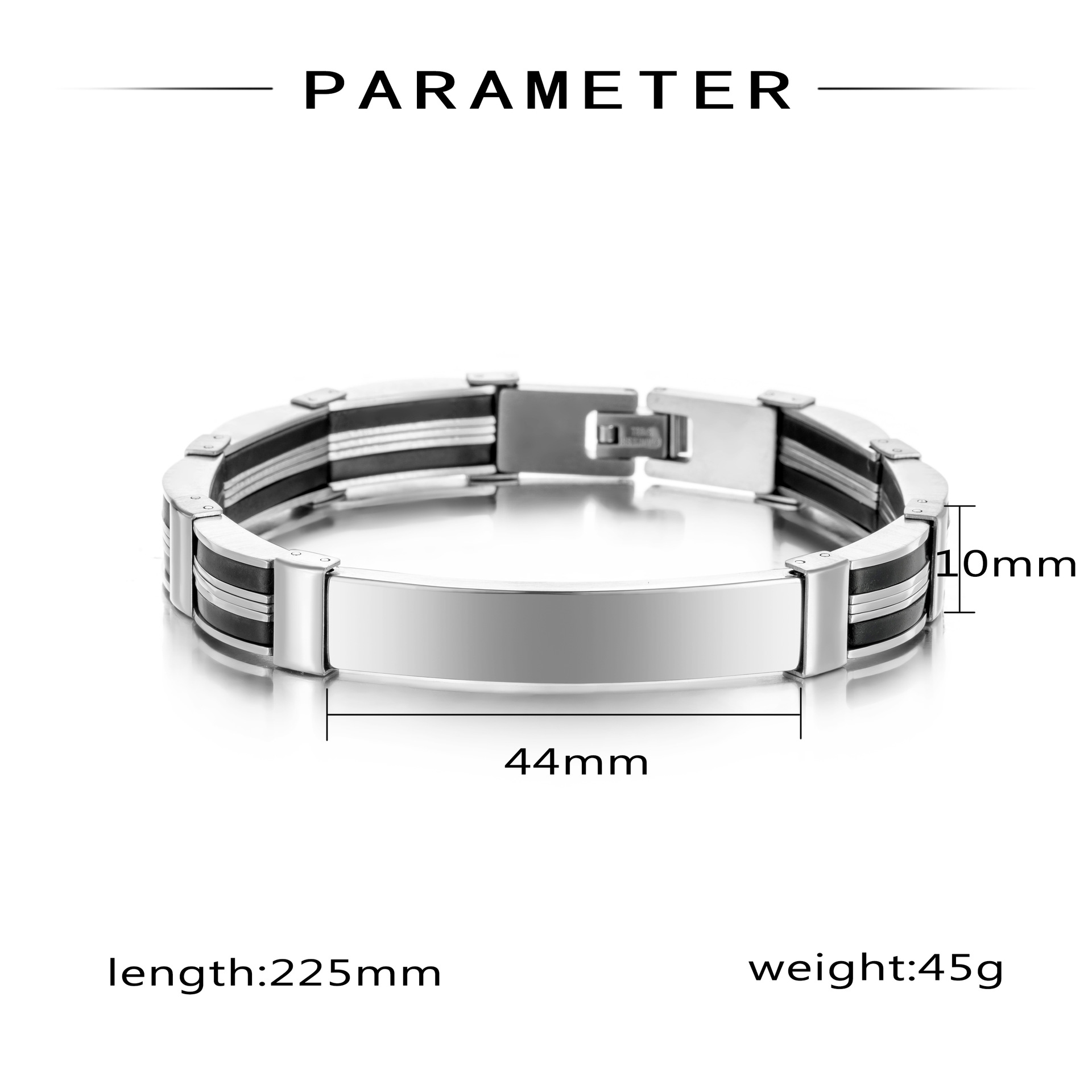 Punk Custom TEXT Name Men Stai - огляд і ціна Silicone Band Women