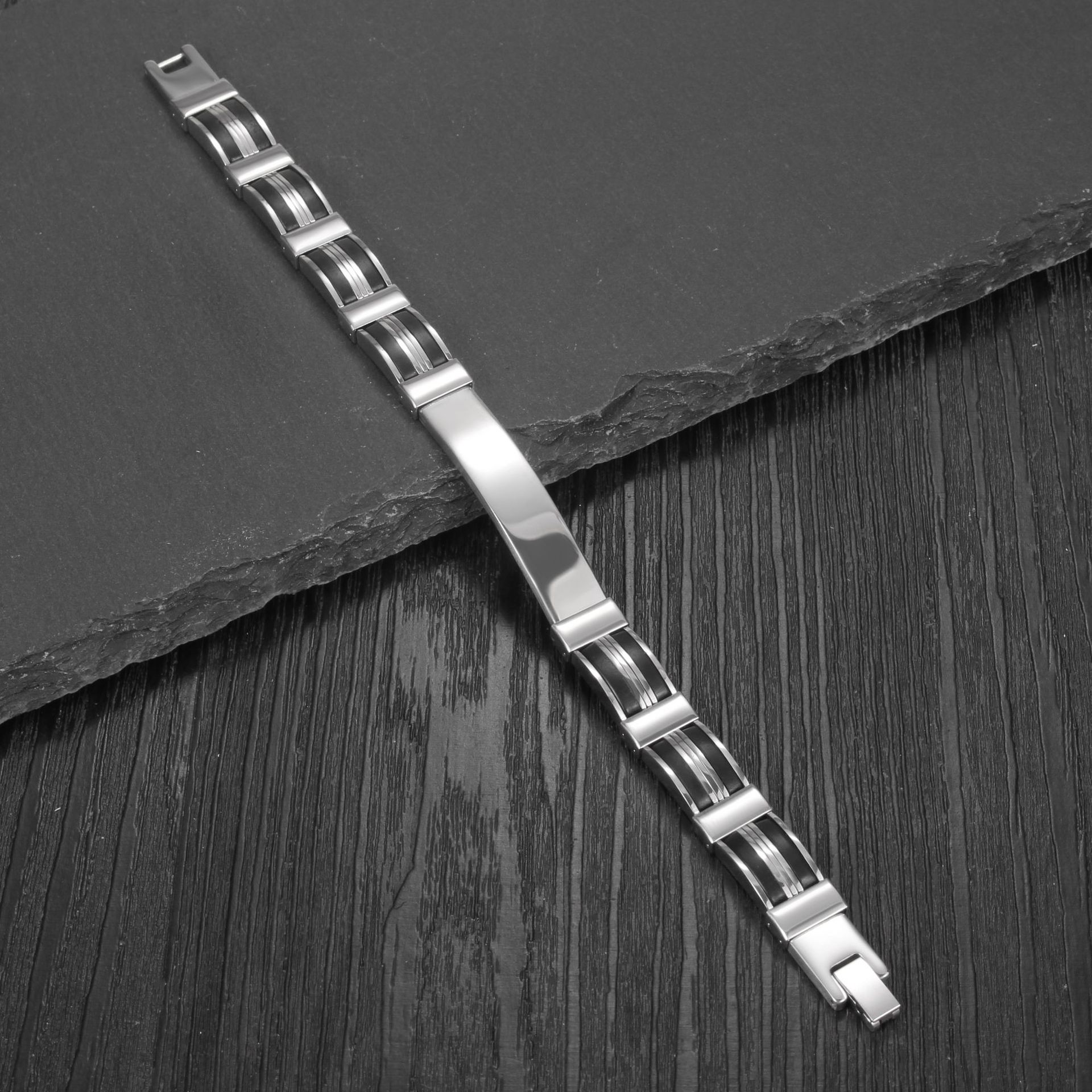Punk Custom TEXT Name Men Stai - огляд і ціна Silicone Band Women
