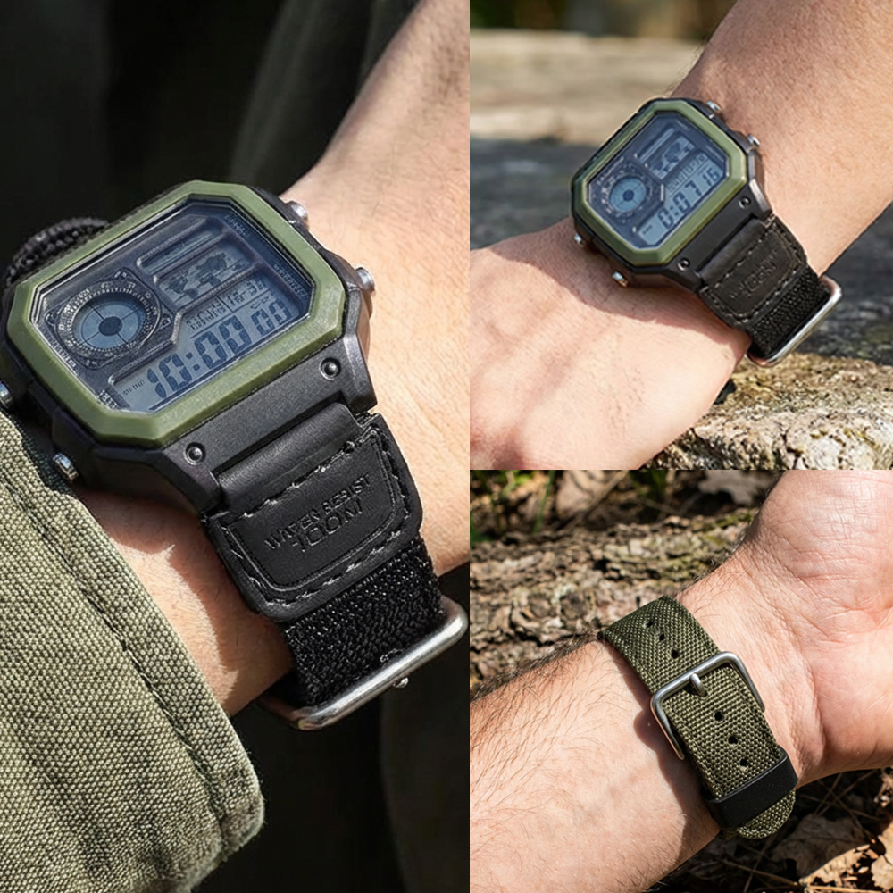 18mm Nylon Strap for Casio AE1 - огляд і ціна Canvas Strap Watch