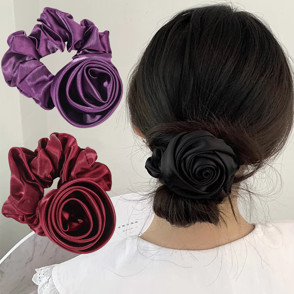 Korean Women Rose Elastic Hair - огляд і ціна Silicone Band Women