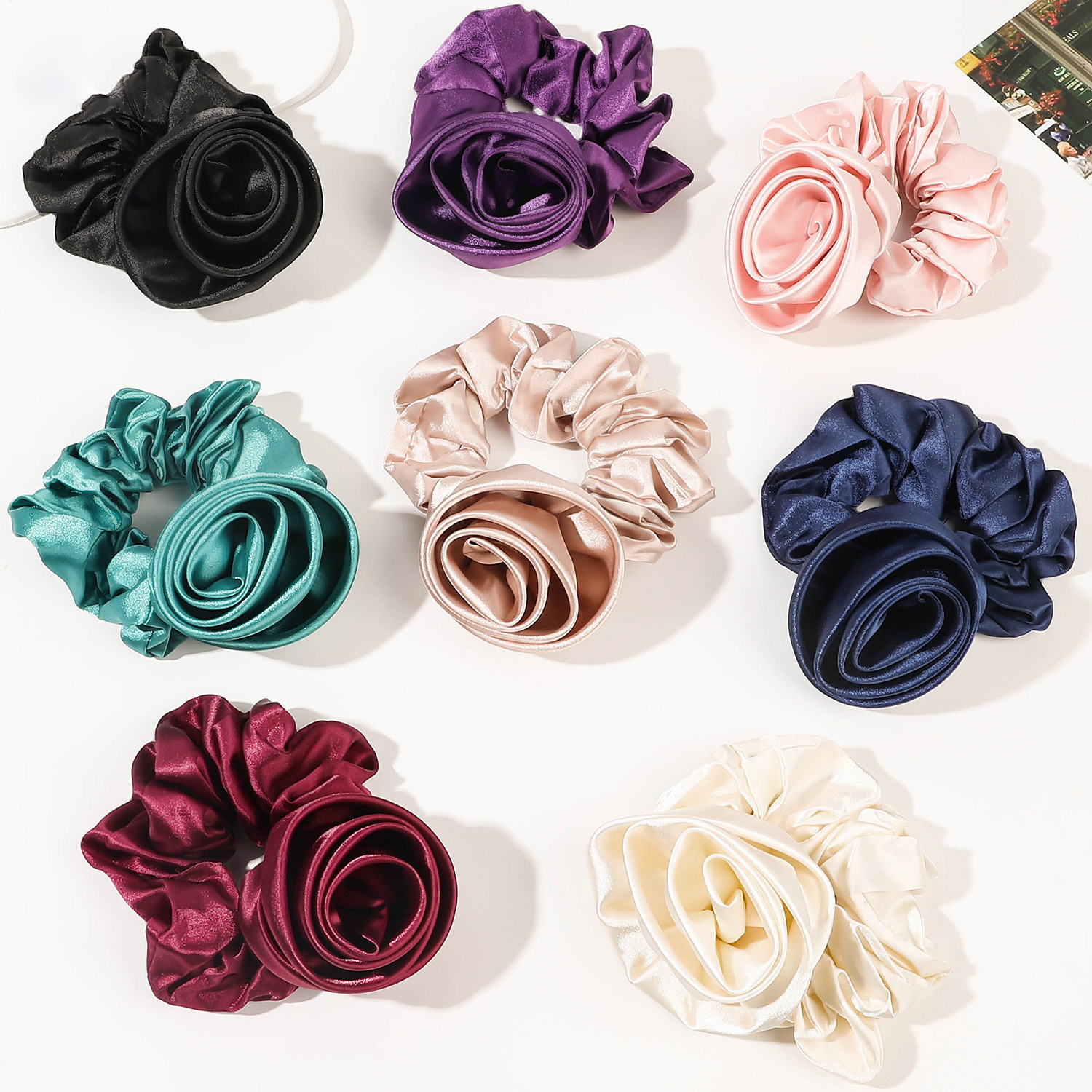 Korean Women Rose Elastic Hair - огляд і ціна Silicone Band Women