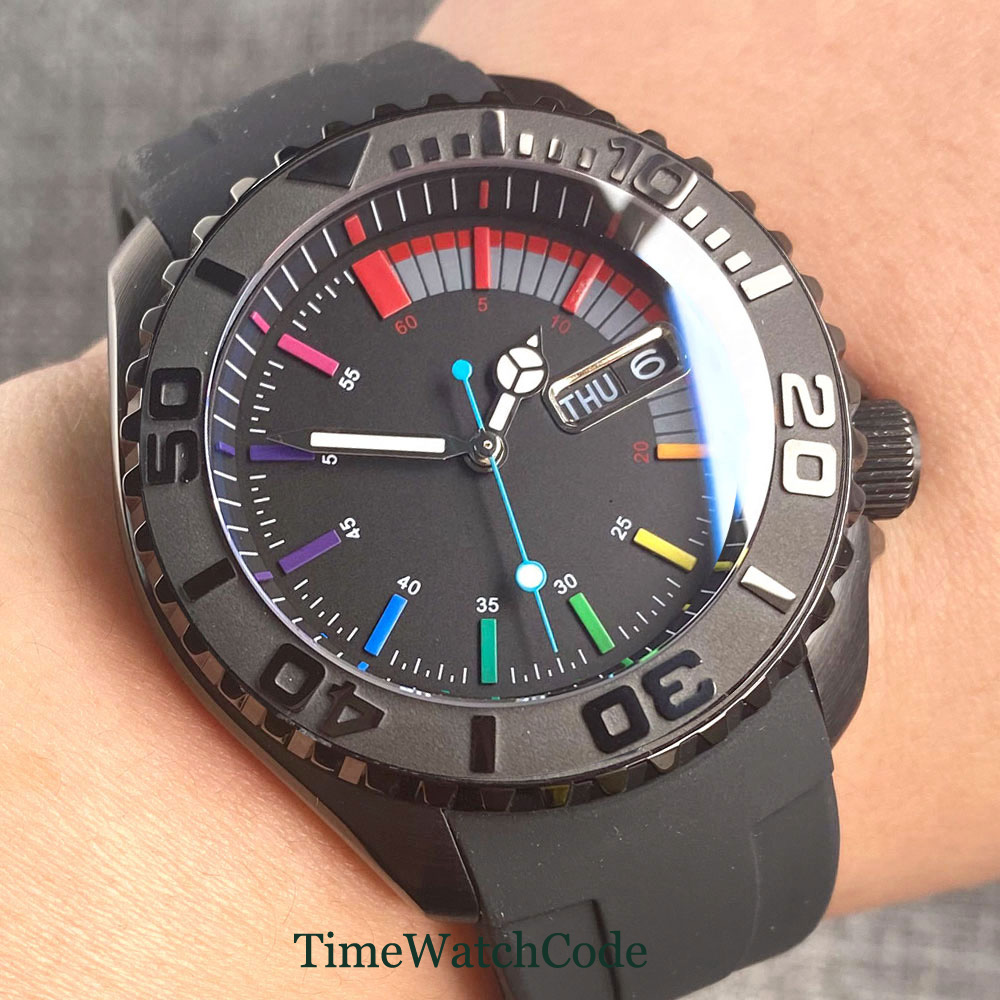 Tandorio 41mm 20ATM Diver Auto - огляд і ціна Rubber Strap Diver