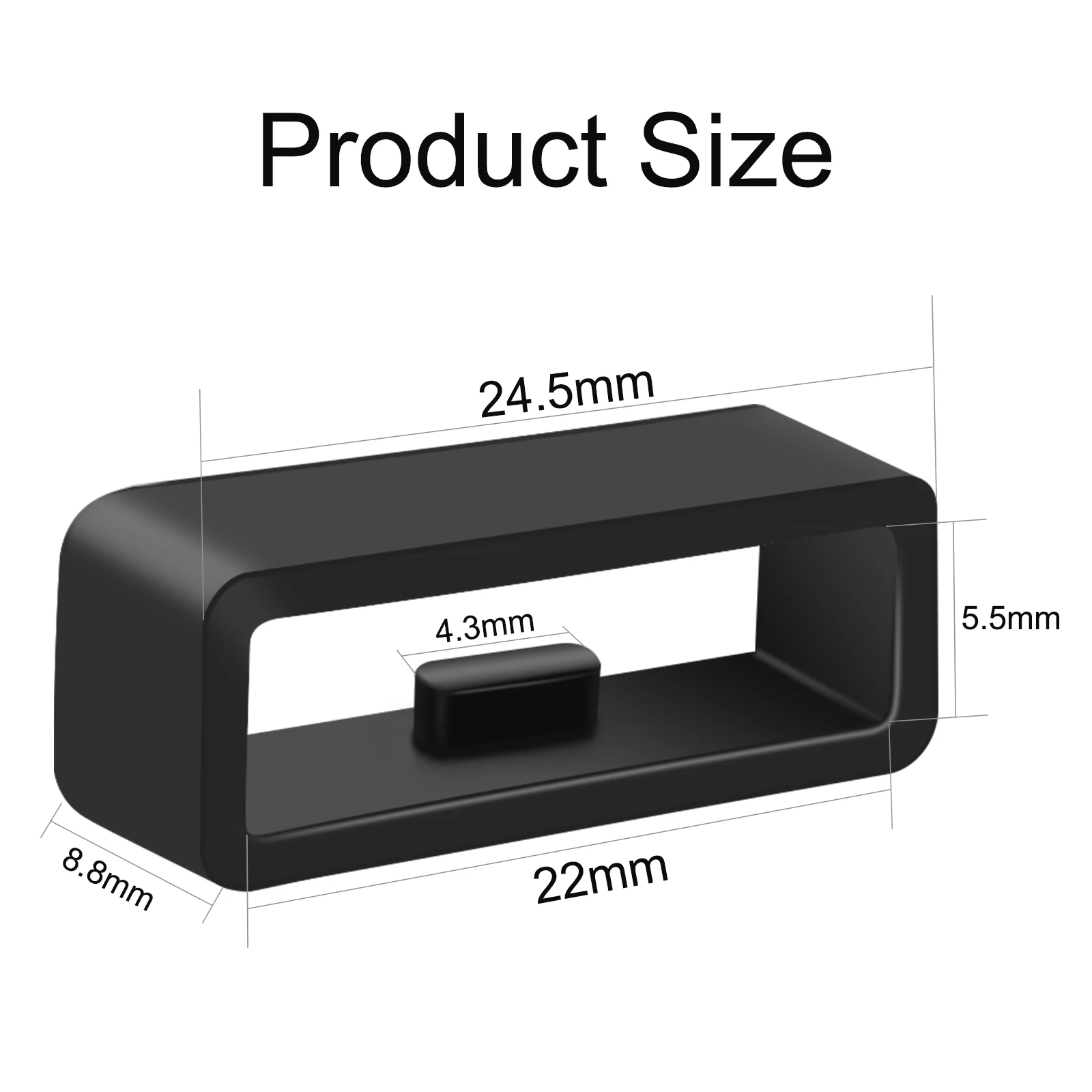 10pcs/5pcs/4pcs Black White Wa - огляд і ціна Silicone Watch Band 22Mm