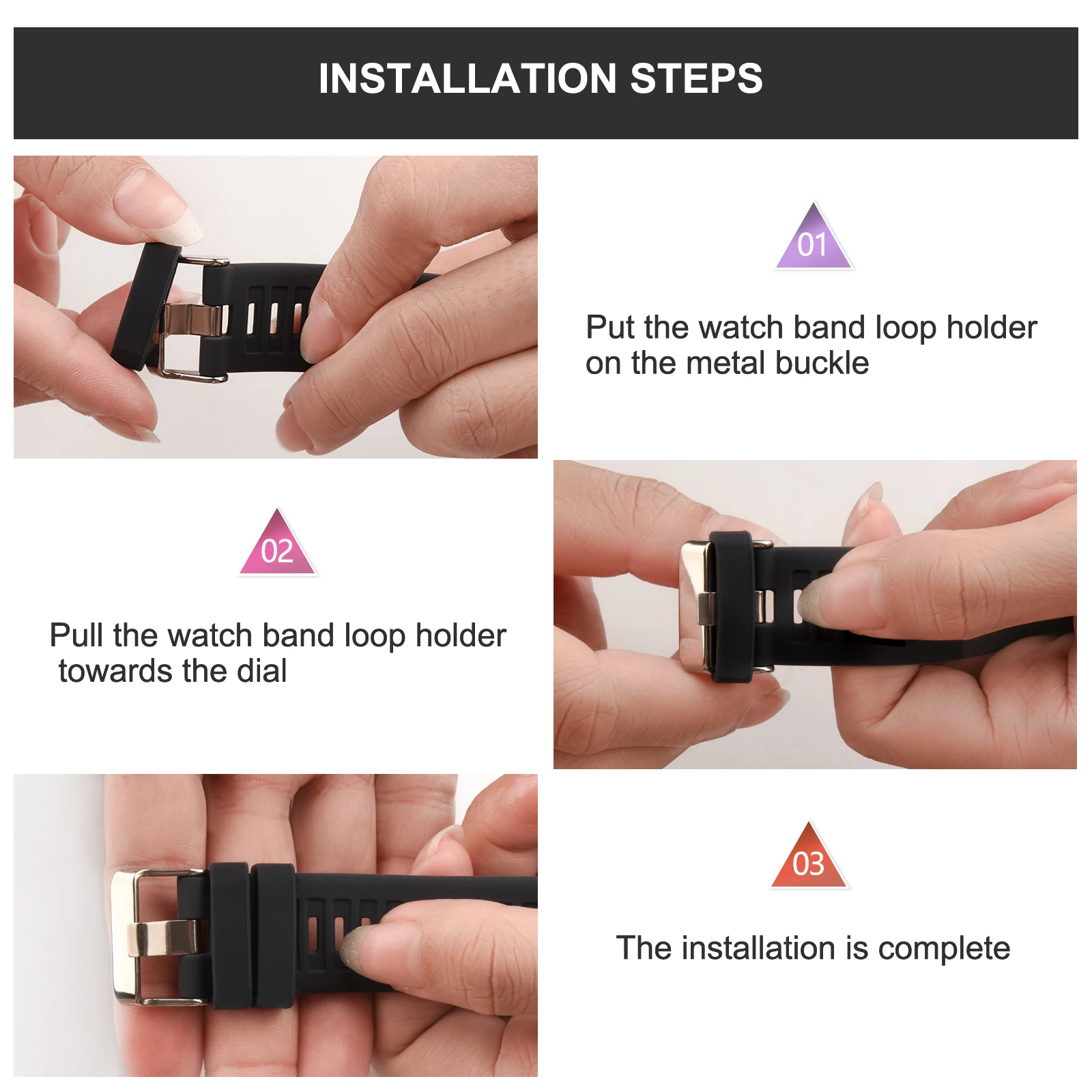 10pcs/5pcs/4pcs Black White Wa - огляд і ціна Silicone Watch Band 22Mm