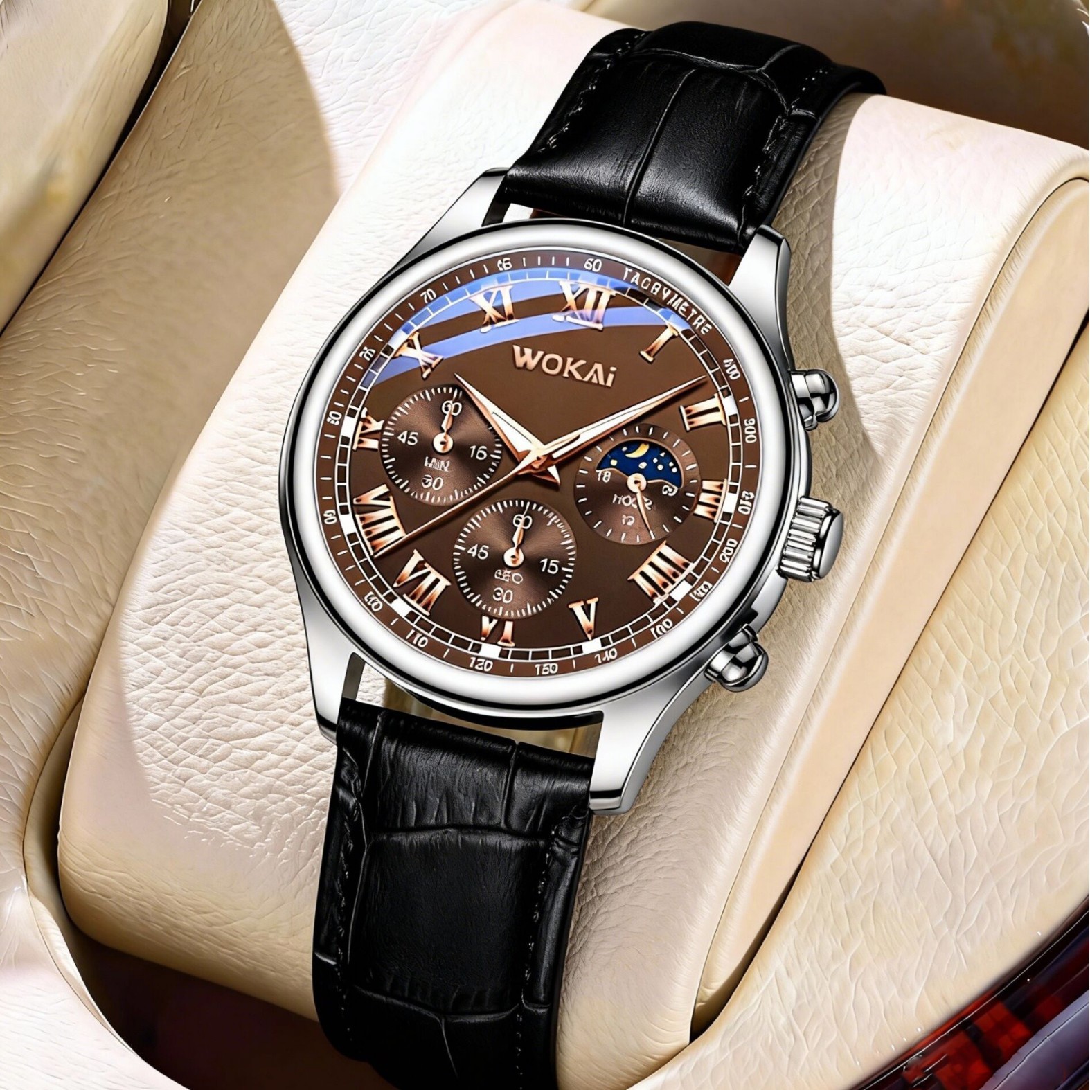 Luxury Men Business Watches Fa - огляд і ціна Leather Watch Band Men