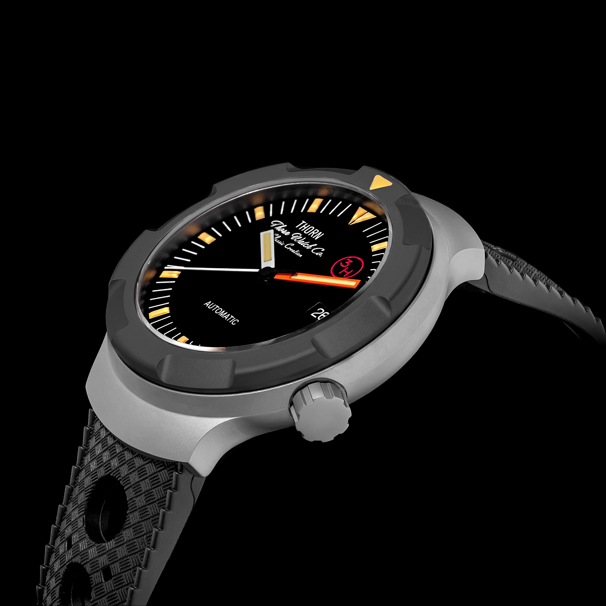 Thorn 42mm Men's Retro Titaniu - огляд і ціна Rubber Strap Diver